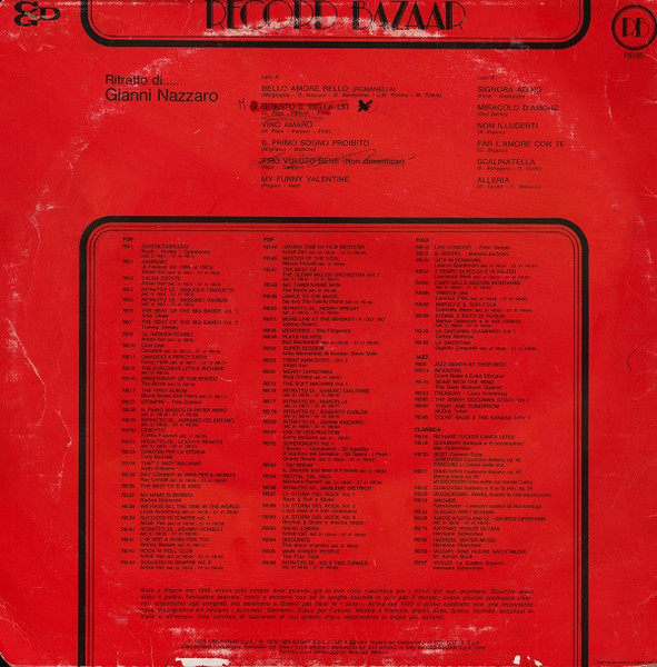Gianni Nazzaro - Ritratto Di...Gianni Nazzaro | Record Bazaar (RB 80) - 2 Gianni Nazzaro - Ritratto Di...Gianni Nazzaro | Record Bazaar (RB 80) - 2