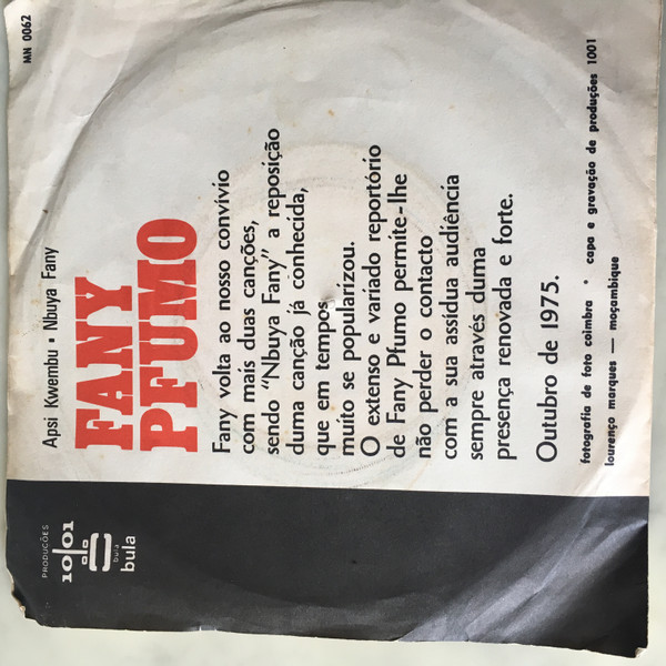 Fany Pfumo - Apsi Kwembu / Nbuya Fany | Produções 1001 Bula Bula (MN 0062) - 2