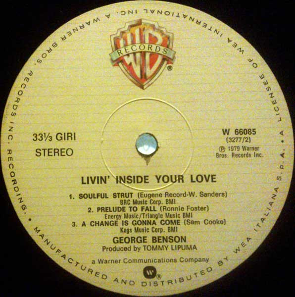 George Benson - Livin' Inside Your Love | Warner Bros. Records (W 66085) - 4