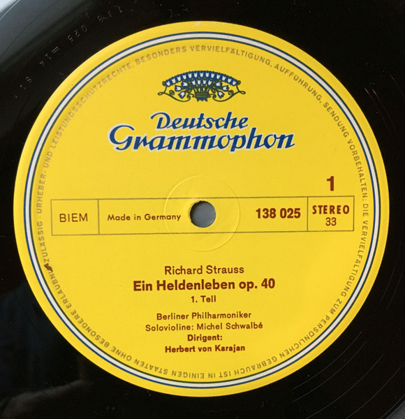 Richard Strauss - Berliner Philharmoniker , Herbert von Karajan - Ein Heldenleben Op. 40 | Deutsche Grammophon (138 025) - 3