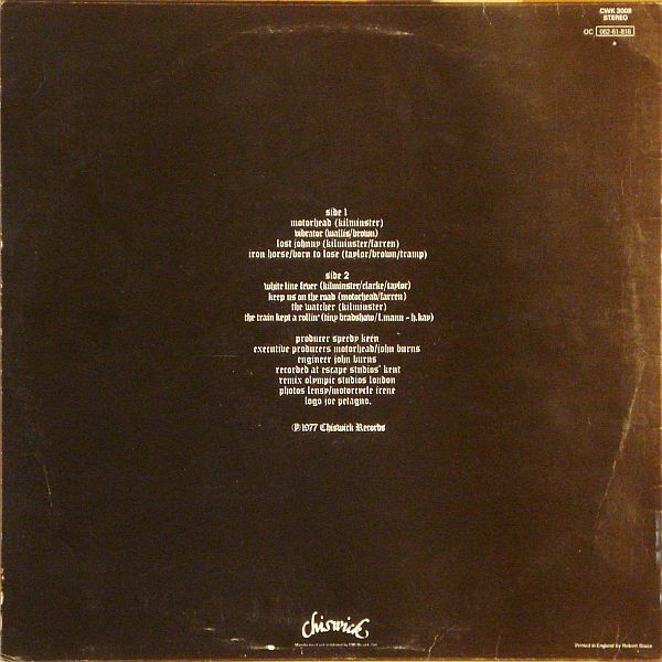 Motörhead - Motörhead | Chiswick Records (CWK 3008) - 2 Motörhead - Motörhead | Chiswick Records (CWK 3008) - 2