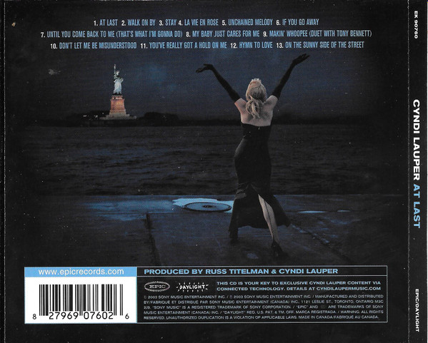 Cyndi Lauper - At Last | Epic (EK 90760) - 2