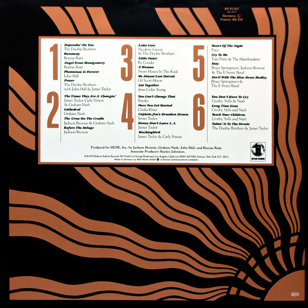 Various - No Nukes - From The Muse Concerts For A Non-Nuclear Future - Madison Square Garden - September 19-23, 1979 | Asylum Records (AS 62 027) - 3 Various - No Nukes - From The Muse Concerts For A Non-Nuclear Future - Madison Square Garden - September 19-23, 1979 | Asylum Records (AS 62 027) - 3
