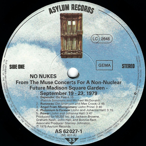 Various - No Nukes - From The Muse Concerts For A Non-Nuclear Future - Madison Square Garden - September 19-23, 1979 | Asylum Records (AS 62 027) - 4 Various - No Nukes - From The Muse Concerts For A Non-Nuclear Future - Madison Square Garden - September 19-23, 1979 | Asylum Records (AS 62 027) - 4