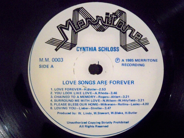 Cynthia Schloss - Love Songs Are Forever | Merritone Music (M.M. 0003) - 2 Cynthia Schloss - Love Songs Are Forever | Merritone Music (M.M. 0003) - 2