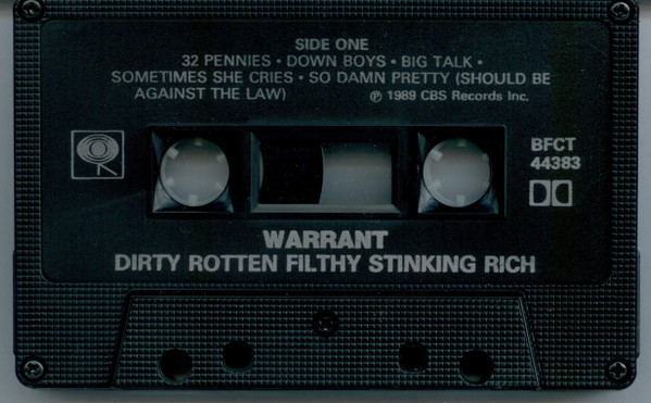 Warrant - Dirty Rotten Filthy Stinking Rich [Cassette] | Columbia (BFCT 44383) - 3