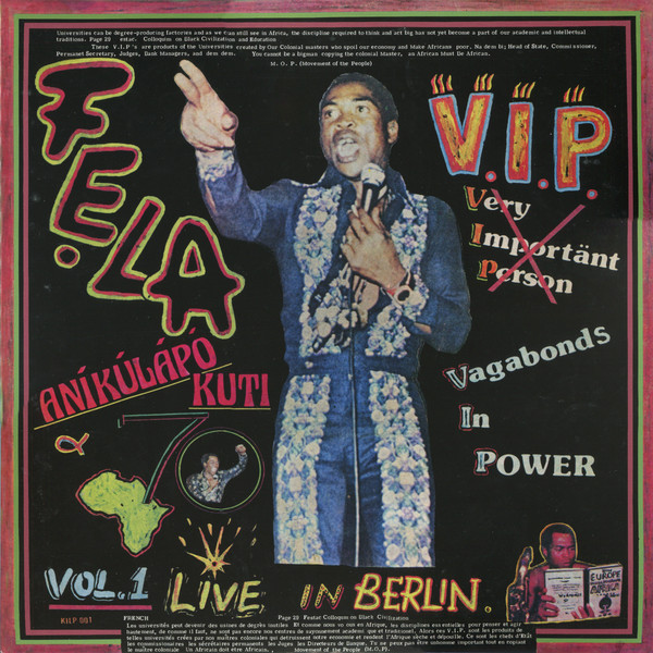 Fela Kuti & Africa 70 - V.I.P. (Vagabonds In Power) Vol. 1 Live In Berlin | Knitting Factory Records (KFR2034-1) - main