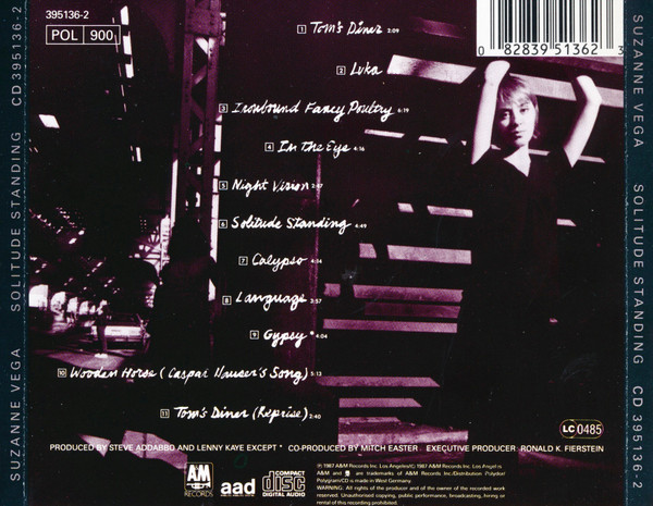 Suzanne Vega - Solitude Standing | A&M Records (CD 395136-2) - 2