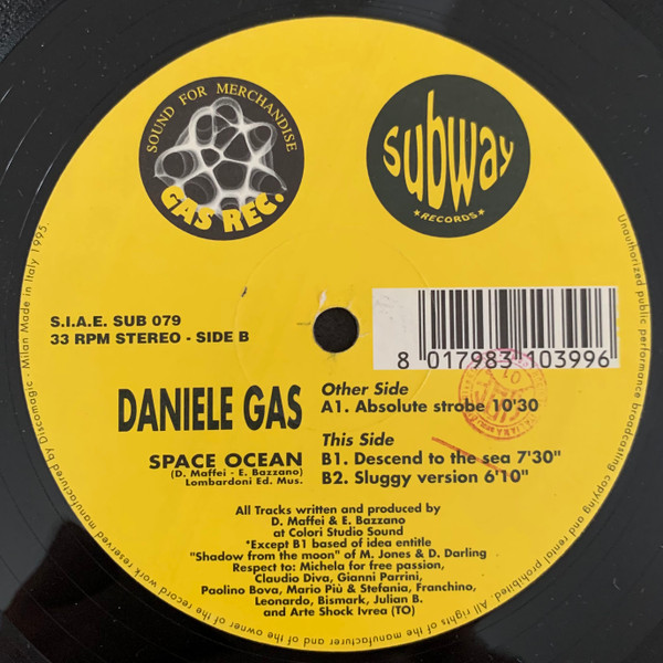 Daniele Gas - Space Ocean | Subway Records (SUB 079)