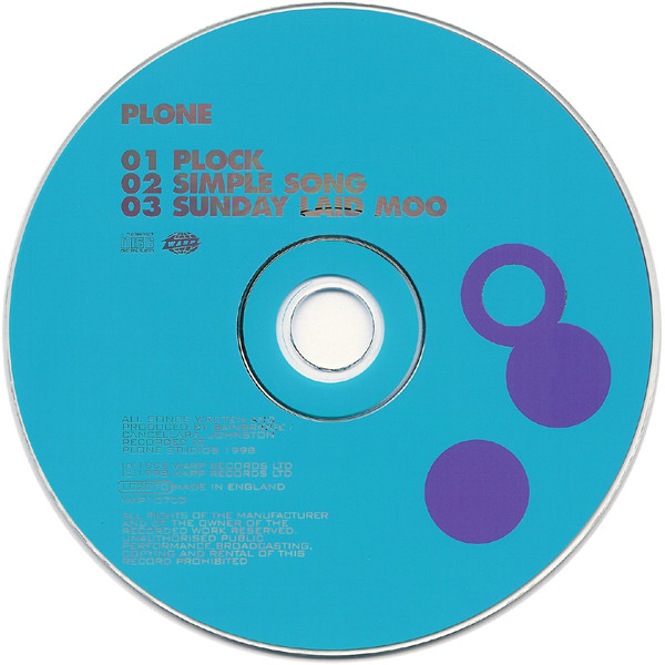 Plone - Plock | Warp Records (WAP 107CD) - 3 Plone - Plock | Warp Records (WAP 107CD) - 3