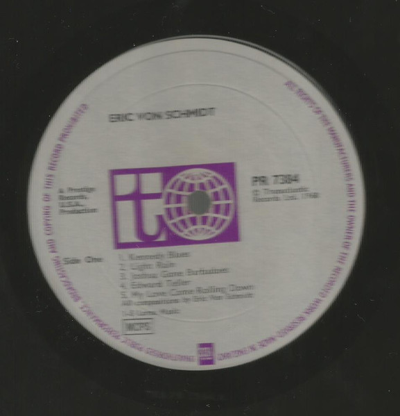 Eric Von Schmidt - Eric Sings Von Schmidt | Transatlantic Records (PR 7384) - 2