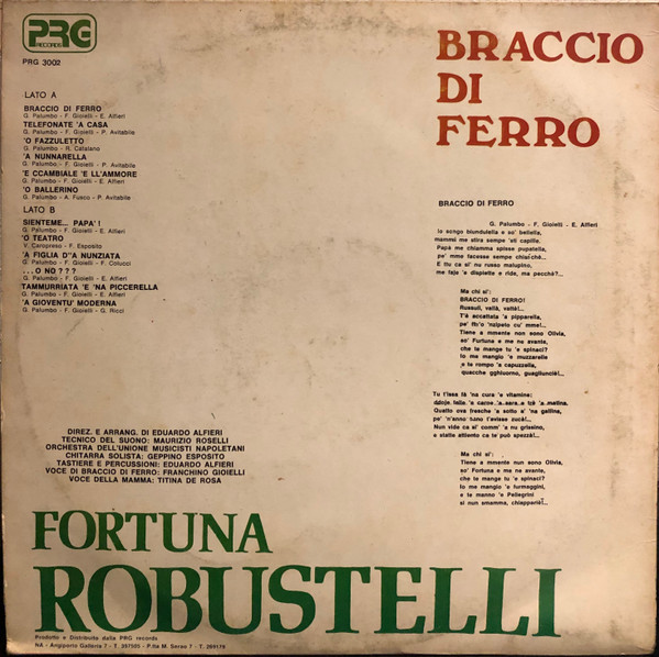 Fortuna Robustelli - Braccio Di Ferro | PRG Records (PRG 3002) - 2
