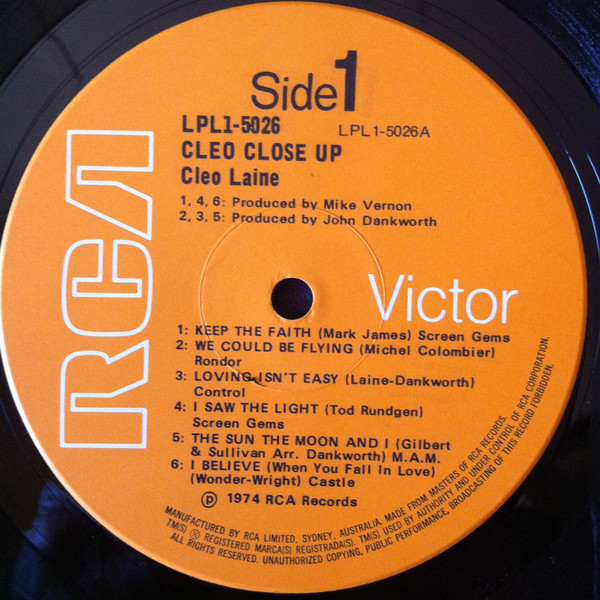 Cleo Laine - Cleo Close Up | RCA Victor (LPL1-5026) - 3