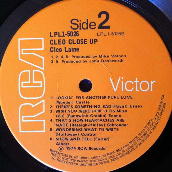 Cleo Laine - Cleo Close Up | RCA Victor (LPL1-5026) - 4