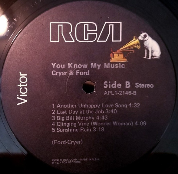 Cryer & Ford - You Know My Music | RCA (APL1-2146) - 4 Cryer & Ford - You Know My Music | RCA (APL1-2146) - 4