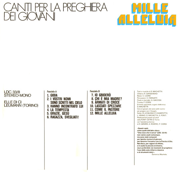 Domenico Machetta - Mille Alleluia | LDC (LDC 33/8) - 2