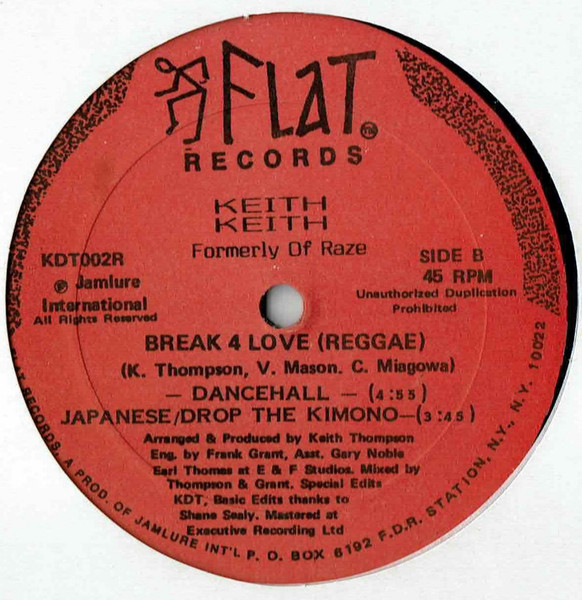 Keith Keith - Break 4 Love (Reggae) | Flat Records (KDT002R) - 2 Keith Keith - Break 4 Love (Reggae) | Flat Records (KDT002R) - 2