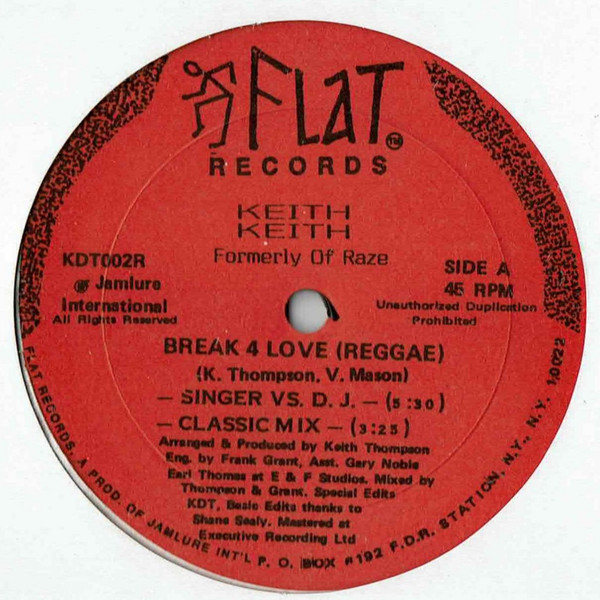 Keith Keith - Break 4 Love (Reggae) | Flat Records (KDT002R)