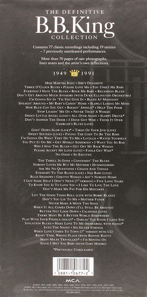 B.B. King - King Of The Blues | MCA Records (MCAD4 10677) - 2 B.B. King - King Of The Blues | MCA Records (MCAD4 10677) - 2