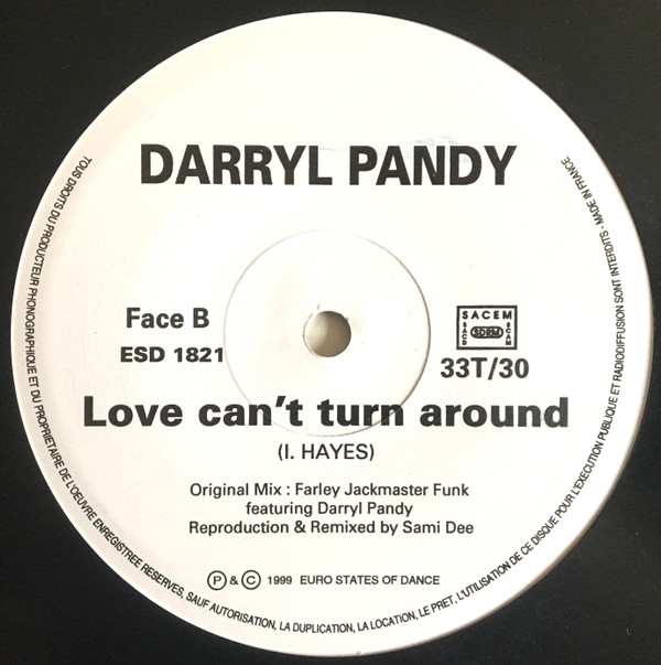 Darryl Pandy - As / Love Can't Turn Around | Euro States Of Dance (ESD 1821) - main