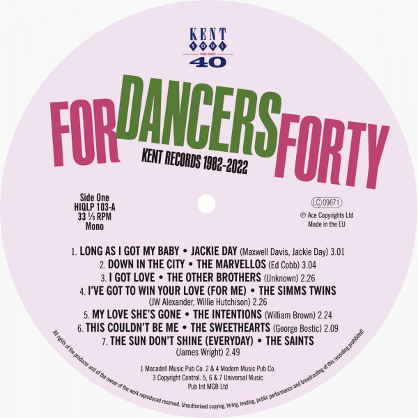 Various - For Dancers Forty | Kent Soul (HIQLP 103) - 4 Various - For Dancers Forty | Kent Soul (HIQLP 103) - 4