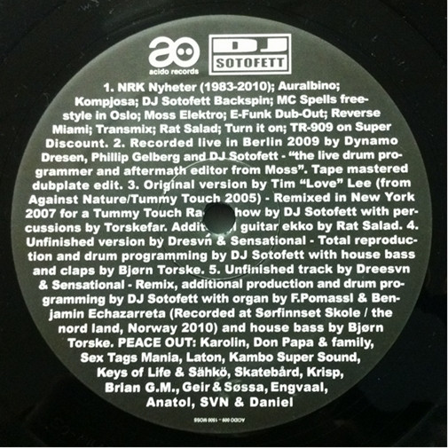 DJ Sotofett - Acido Records Presents DJ Sotofett | Acido Records (ACIDO 009) - 2 DJ Sotofett - Acido Records Presents DJ Sotofett | Acido Records (ACIDO 009) - 2