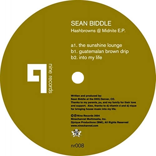 Sean Biddle - Hashbrowns @ Midnite E.P. | Nine Records (US) (NR008) - main