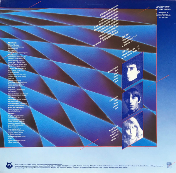 Michael Shrieve With Kevin Shrieve And Klaus Schulze - Transfer Station Blue | Fortuna Records (FOLP 4.00163 J) - 2