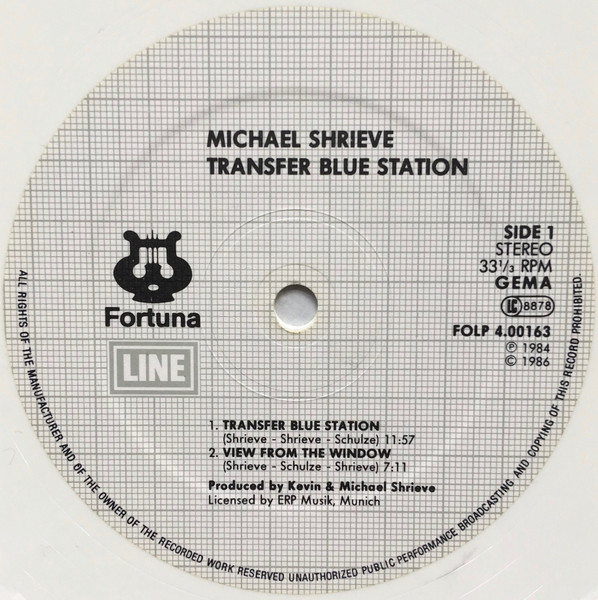 Michael Shrieve With Kevin Shrieve And Klaus Schulze - Transfer Station Blue | Fortuna Records (FOLP 4.00163 J) - 3