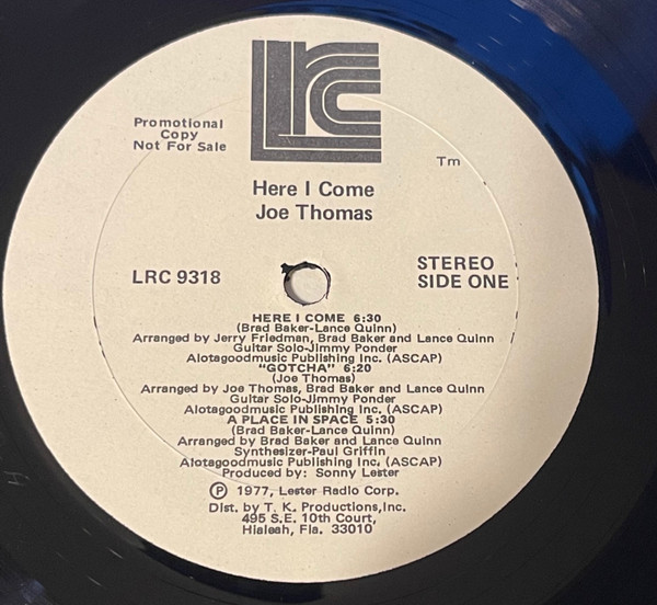 Joe Thomas - Here I Come | Lester Radio Corporation (LRC-9318) - 4
