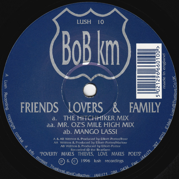 Friends, Lovers & Family - Bob Km | Lush Recordings (LUSH 10) - main Friends, Lovers & Family - Bob Km | Lush Recordings (LUSH 10) - main