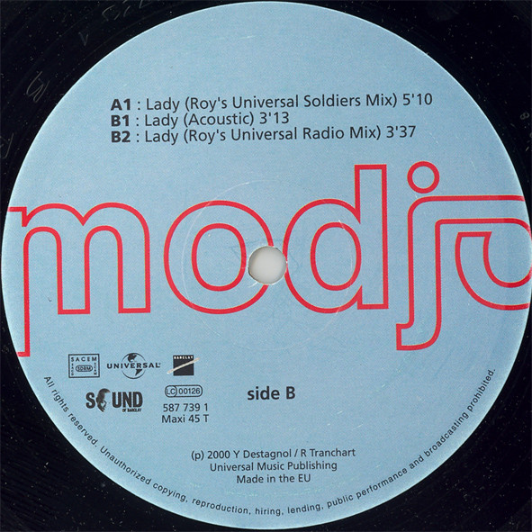 Modjo - Lady (Remixed) | Sound Of Barclay (587 739-1) - 4