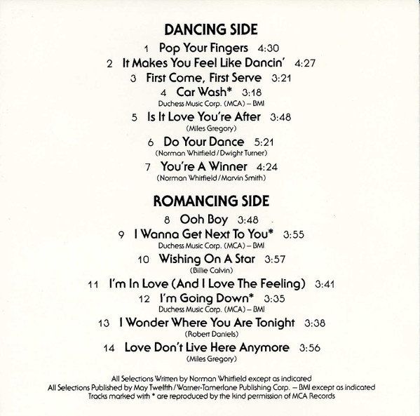 Rose Royce - Greatest Hits | Whitfield Records (3457-2) - 4