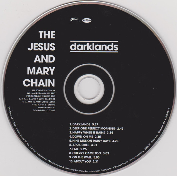 The Jesus And Mary Chain - Darklands | Blanco Y Negro (8122 77669 2) - 3