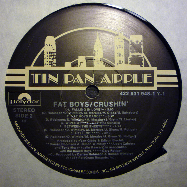 Fat Boys - Crushin' | Tin Pan Apple (831 948-1) - 4