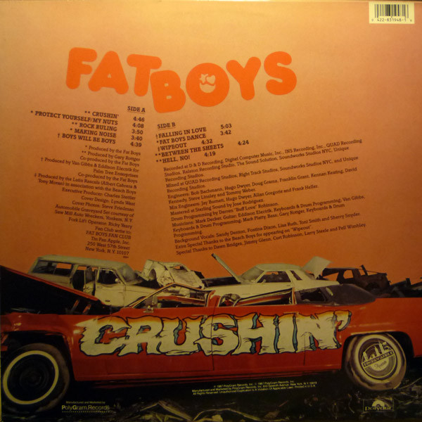 Fat Boys - Crushin' | Tin Pan Apple (831 948-1) - 2
