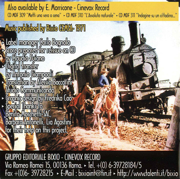 Ennio Morricone - Giu' La Testa (Original Motion Picture Soundtrack) | Cinevox Record (CD MDF 312) - 3 Ennio Morricone - Giu' La Testa (Original Motion Picture Soundtrack) | Cinevox Record (CD MDF 312) - 3