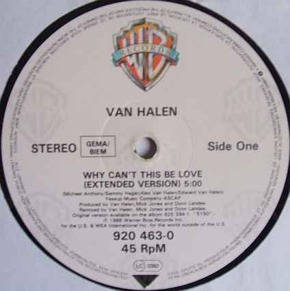Van Halen - Why Can't This Be Love (E X T E N D E D Mix) / Get Up | Warner Bros. Records (920 463-0) - 3 Van Halen - Why Can't This Be Love (E X T E N D E D Mix) / Get Up | Warner Bros. Records (920 463-0) - 3