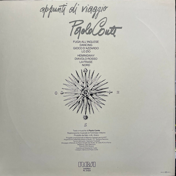 Paolo Conte - Appunti Di Viaggio | RCA (PL 31634) - 2 Paolo Conte - Appunti Di Viaggio | RCA (PL 31634) - 2