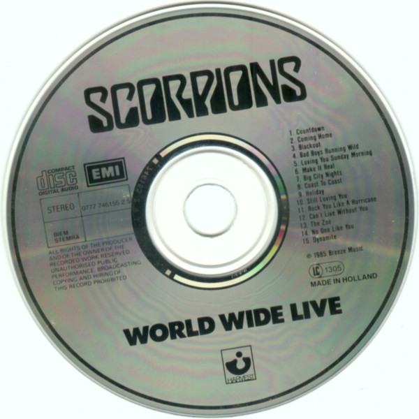 Scorpions - World Wide Live | Harvest (1C 0777 7 46155 2 5) - 2