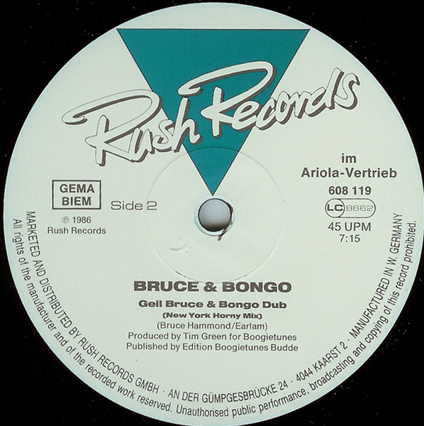 Bruce & Bongo - Geil | Rush Records (RR 12029) - 4