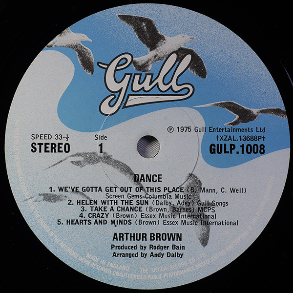 Arthur Brown - Dance [Vinyl] | Gull (GULP 1008) - 3
