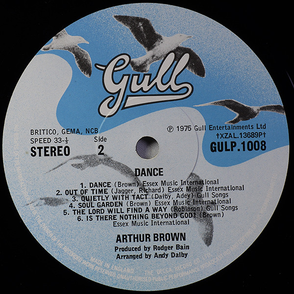 Arthur Brown - Dance [Vinyl] | Gull (GULP 1008) - 4
