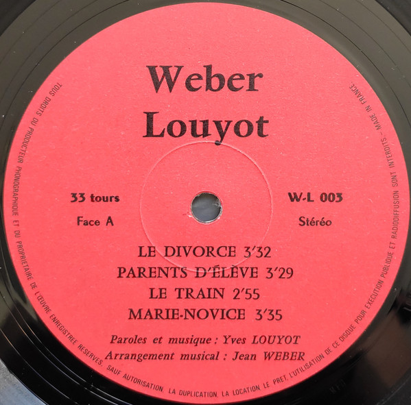 Yves Louyot - Yves Louyot N°3 | Not On Label (Yves Louyot Self-released) (W-L 003) - 3 Yves Louyot - Yves Louyot N°3 | Not On Label (Yves Louyot Self-released) (W-L 003) - 3