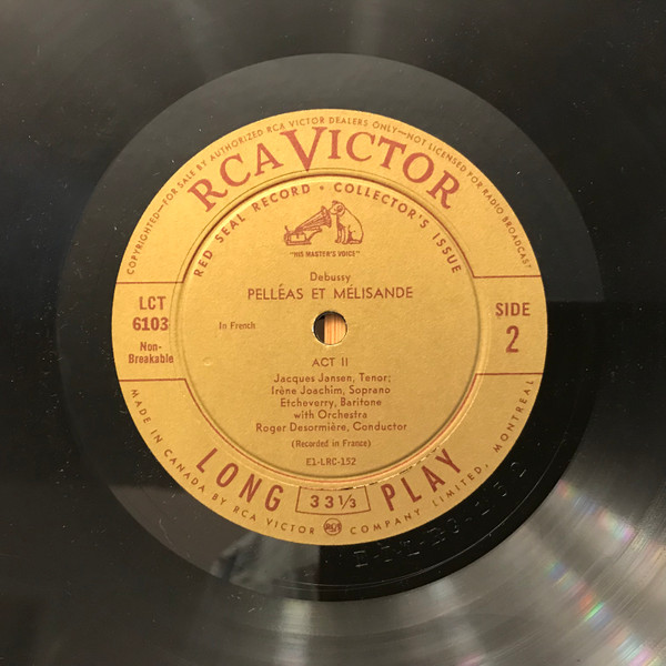 Claude Debussy / Roger Désormière , Conductor, Irène Joachim , Jacques Jansen , Germaine Cernay , Paul Cabanel , Henri-Bertrand Etcheverry With Unknown Artist - Debussy: Pelléas and Mélisande | RCA Victor (LCT 6103) - 4 Claude Debussy / Roger Désormière , Conductor, Irène Joachim , Jacques Jansen , Germaine Cernay , Paul Cabanel , Henri-Bertrand Etcheverry With Unknown Artist - Debussy: Pelléas and Mélisande | RCA Victor (LCT 6103) - 4