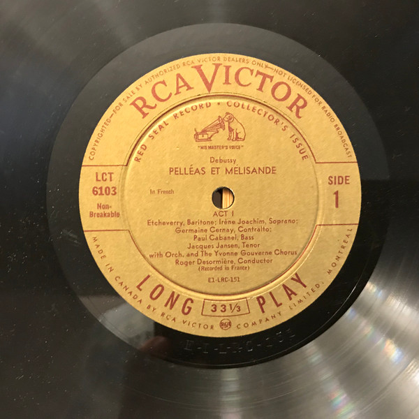Claude Debussy / Roger Désormière , Conductor, Irène Joachim , Jacques Jansen , Germaine Cernay , Paul Cabanel , Henri-Bertrand Etcheverry With Unknown Artist - Debussy: Pelléas and Mélisande | RCA Victor (LCT 6103) - 2 Claude Debussy / Roger Désormière , Conductor, Irène Joachim , Jacques Jansen , Germaine Cernay , Paul Cabanel , Henri-Bertrand Etcheverry With Unknown Artist - Debussy: Pelléas and Mélisande | RCA Victor (LCT 6103) - 2