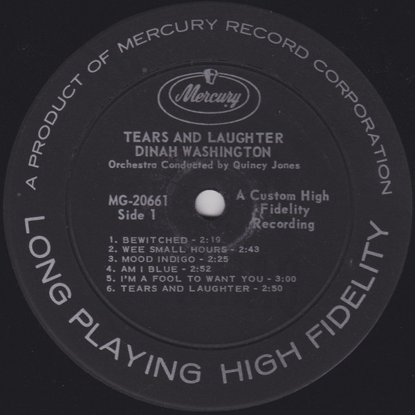 Dinah Washington - Tears And Laughter | Mercury (MG-20661) - 3