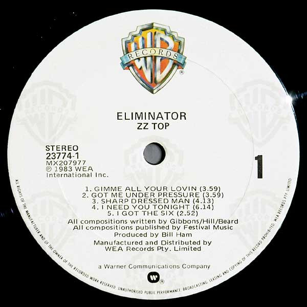 ZZ Top - Eliminator | Warner Bros. Records (23774-1) - 2 ZZ Top - Eliminator | Warner Bros. Records (23774-1) - 2