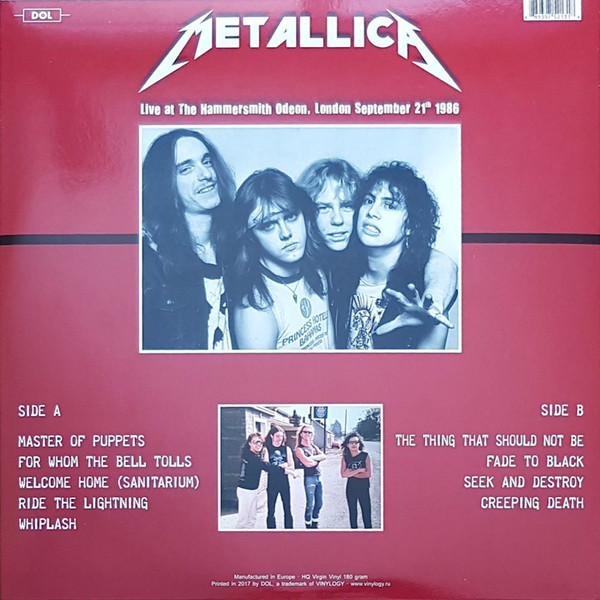 Metallica - Live At The Hammersmith Odeon, London September 21th 1986 | DOL (DOR2131H) - 3 Metallica - Live At The Hammersmith Odeon, London September 21th 1986 | DOL (DOR2131H) - 3