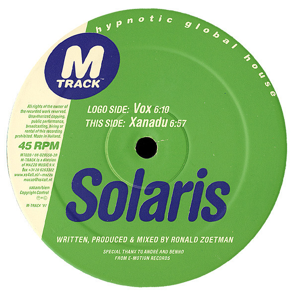 Solaris - Vox | M-Track (MT020)